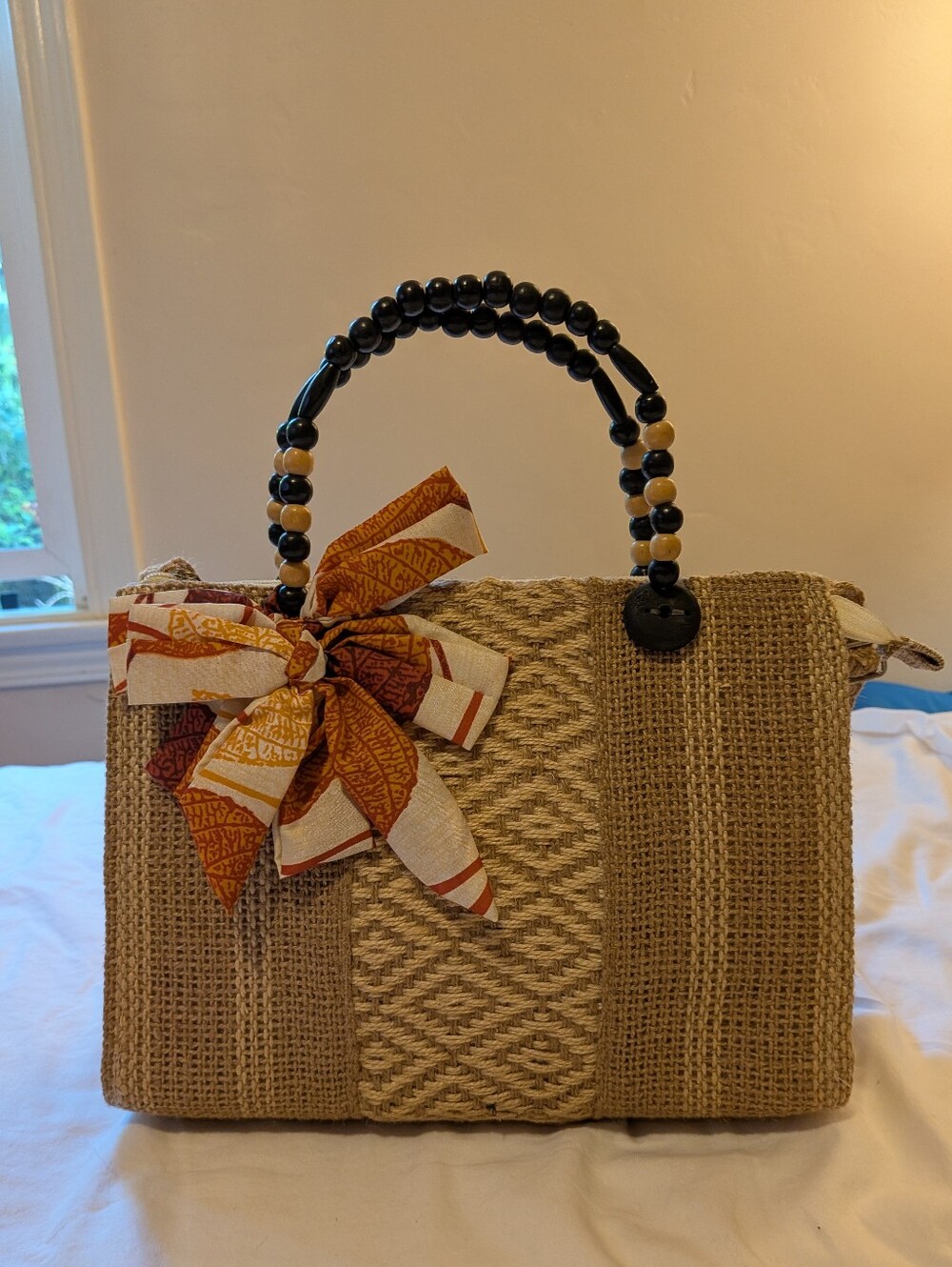 🇵🇭 Natural Jute Woven Crossbody Tote Bag ✨ One Size